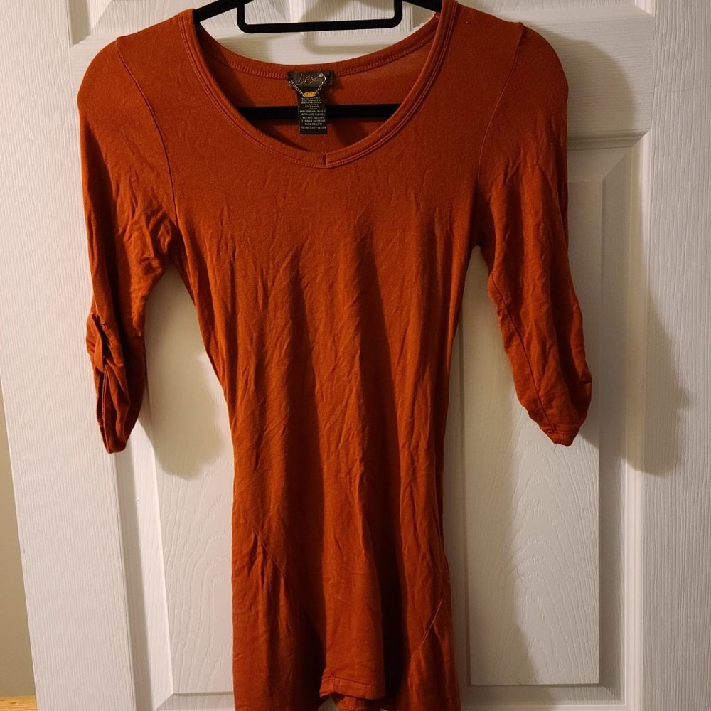 Burnt orange tunic dress